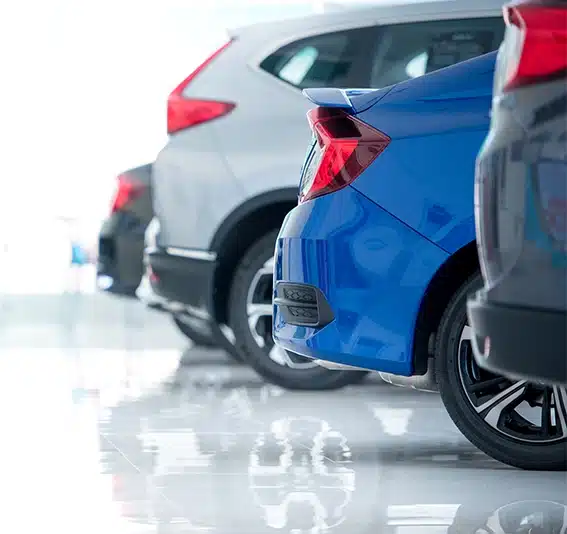 Rear view of the car