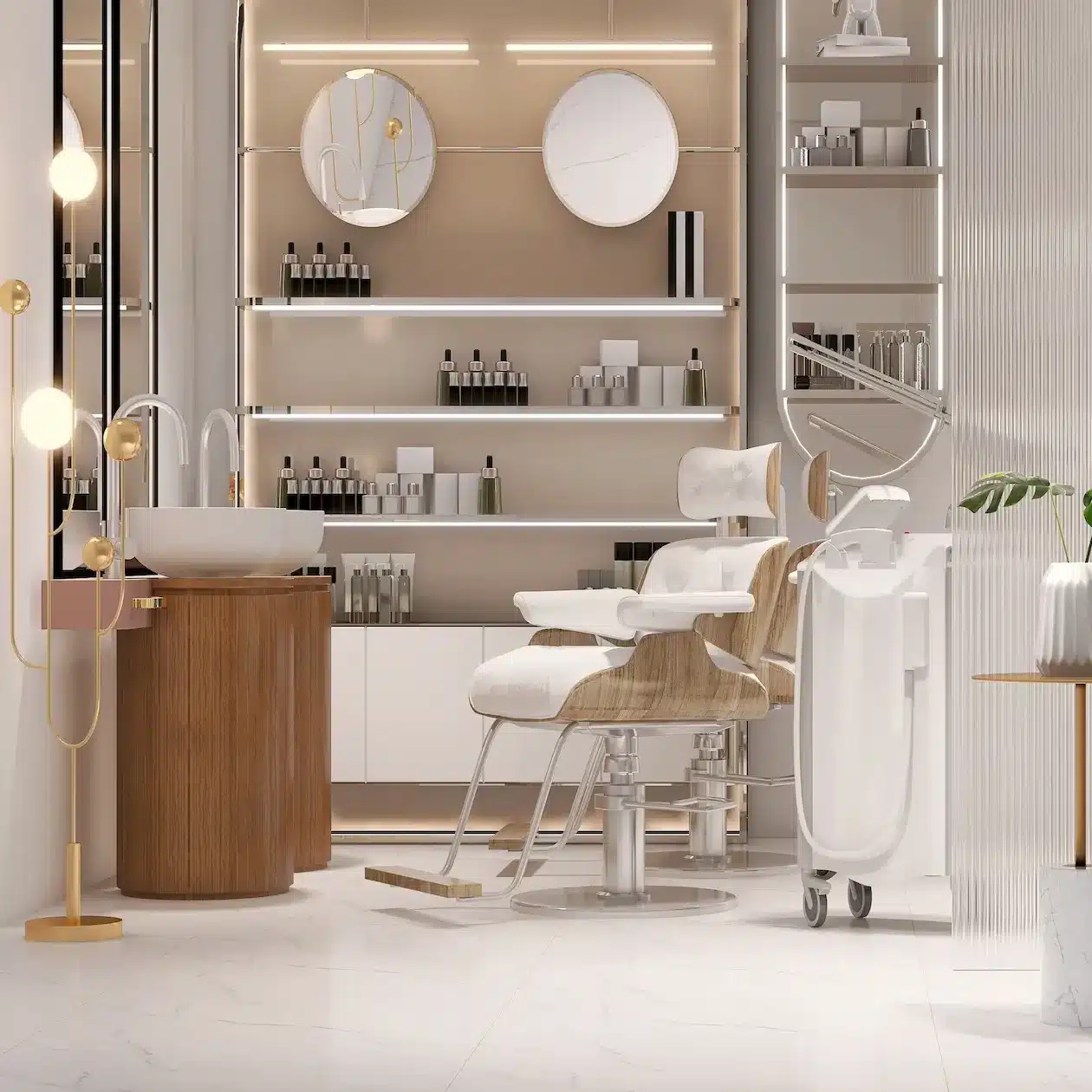 A modern beauty salon