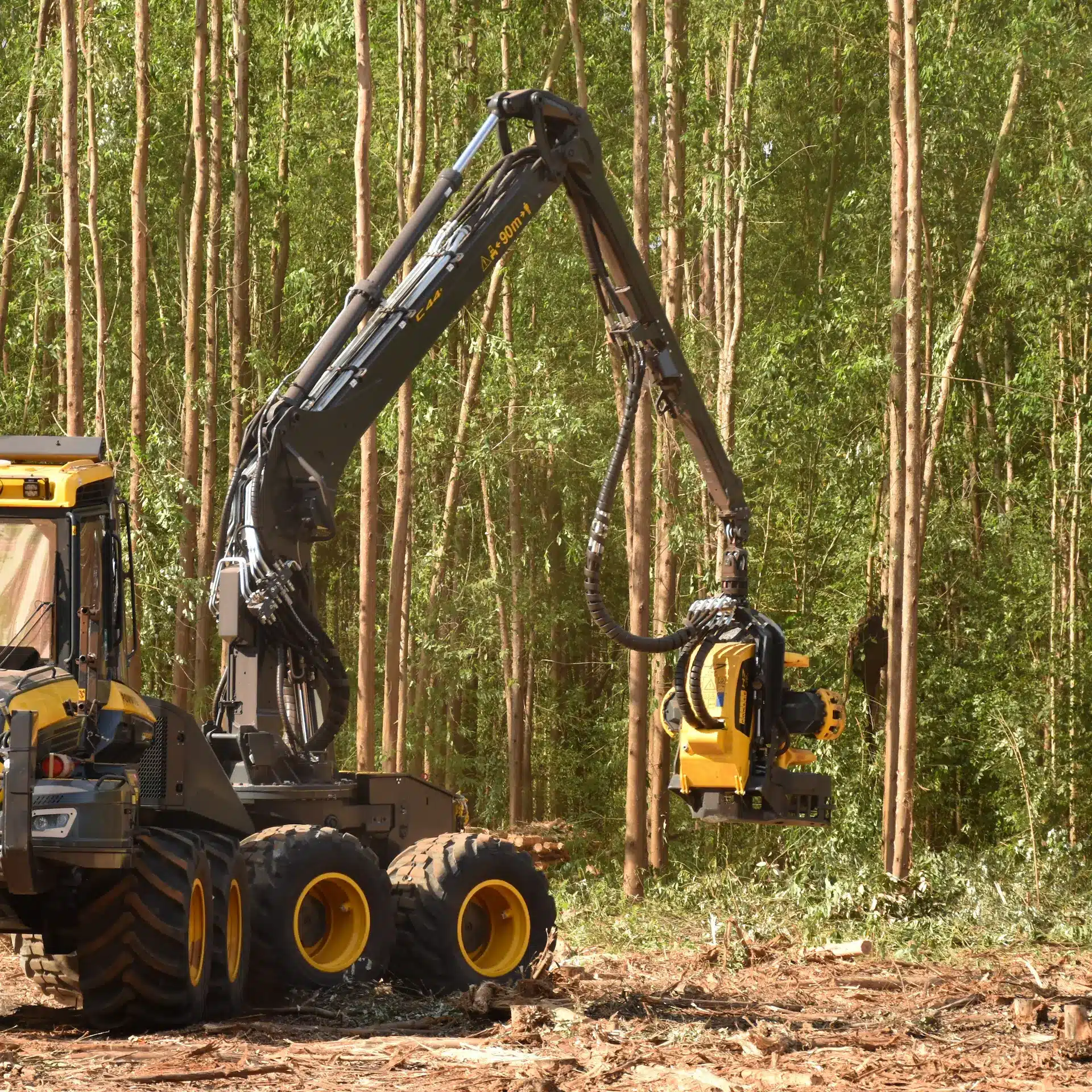 A delimber working in forestry