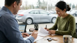 Boat and Caravan parked beside each other, lakeside camping